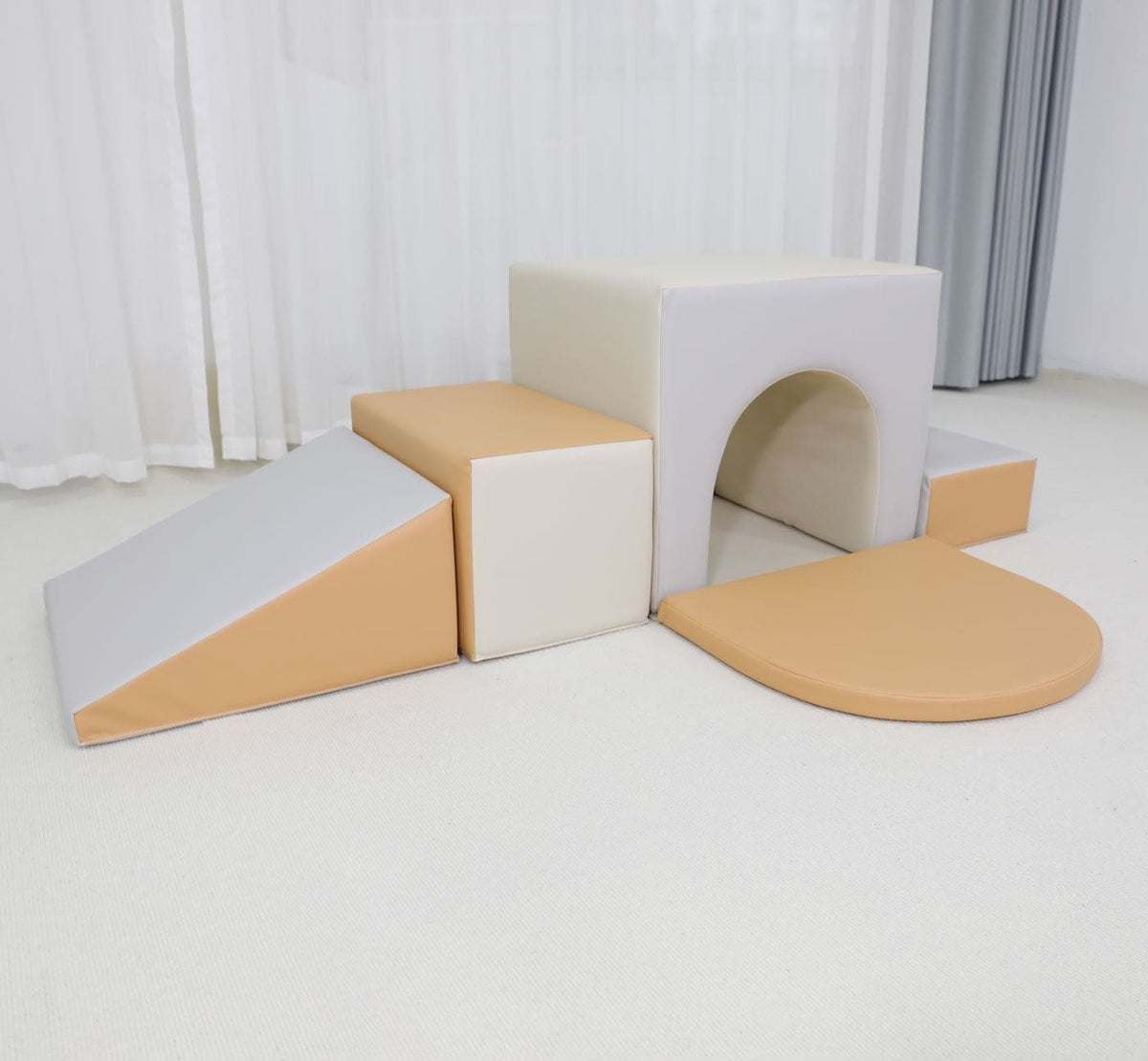 YOZZI Sensory Large Soft Block Indoor Tunnel Maze Climber - 6 Pieces