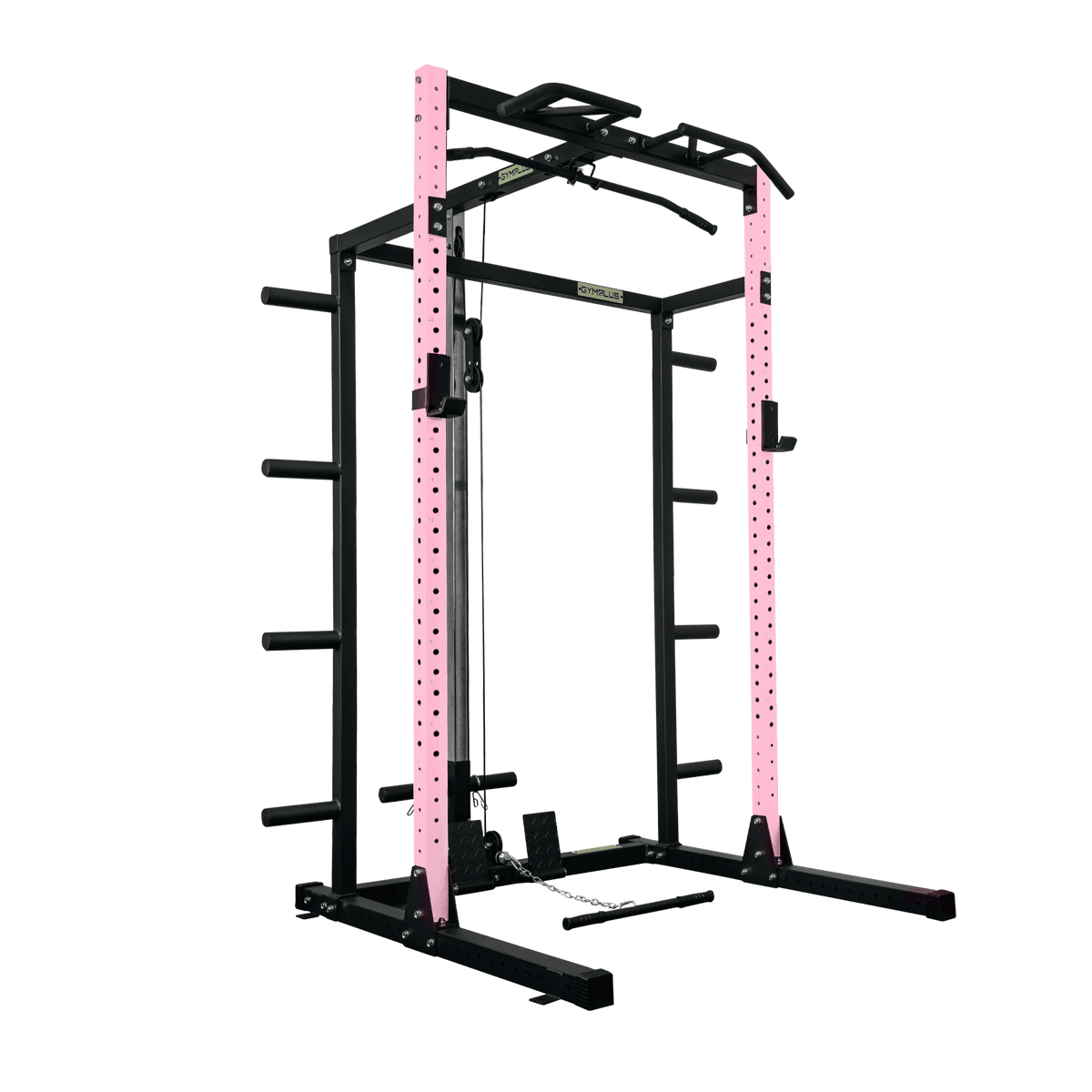 Pink Half Power Rack Garage Gym Package - Complete Setup