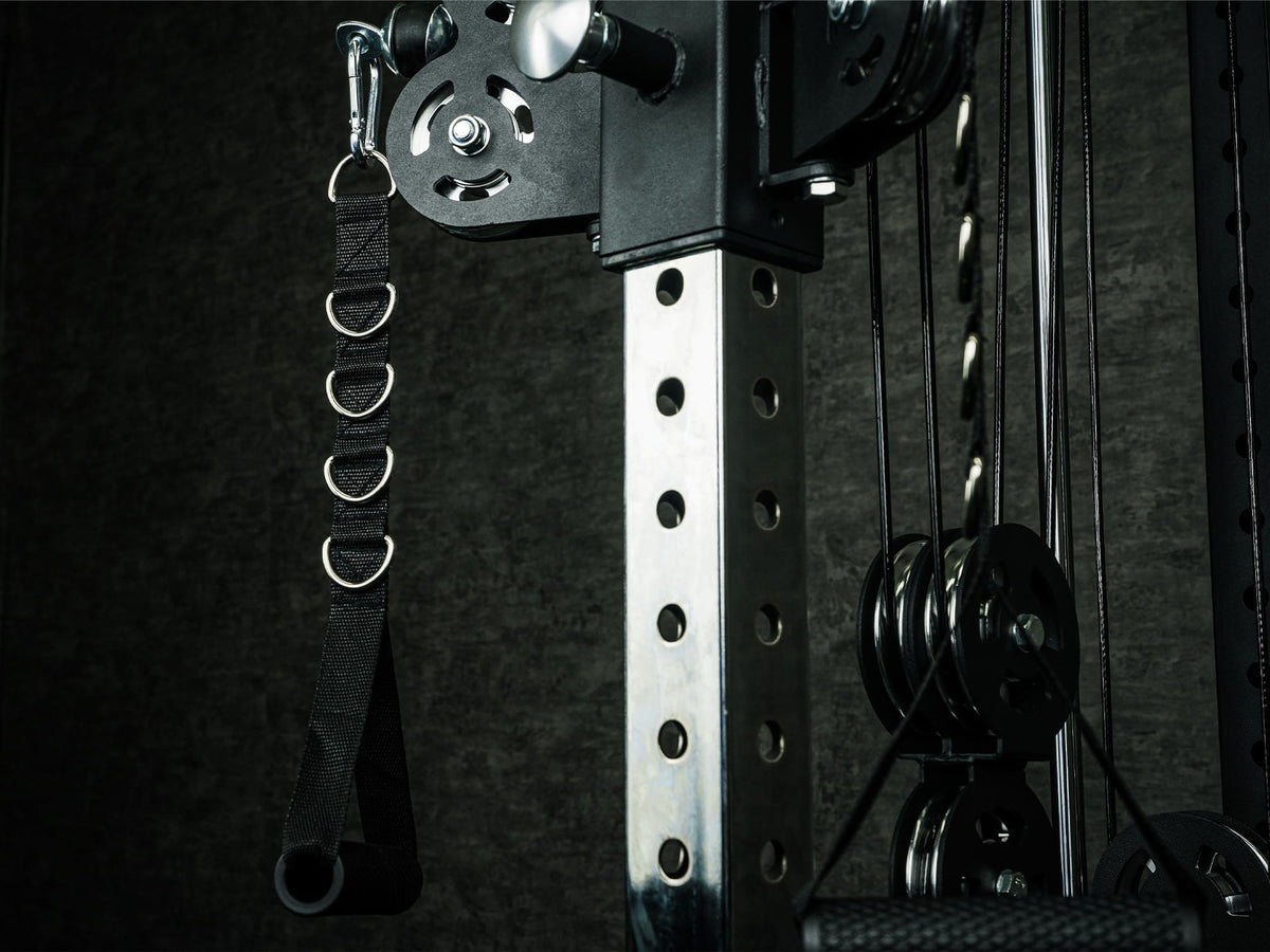 Gym Plus L4 Pro Series Wall Mount Cable Tower With Weight Stack - Aluminium Pulley Wheels WM-LTD-3001