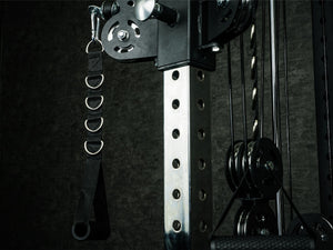 Gym Plus L4 Pro Series Wall Mount Cable Tower With Weight Stack - Aluminium Pulley Wheels WM-LTD-3001