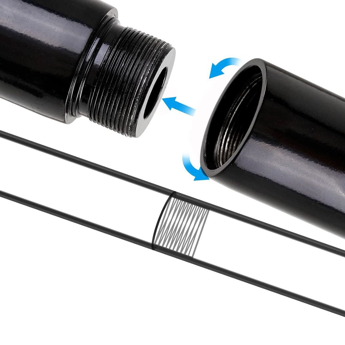 MEMAX Portable Dancing Pole - Static and Spinning - Black