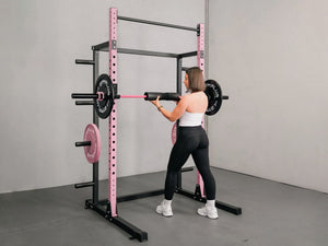 Half Power Rack with Storage and Cable System Option - HR2300 Pink