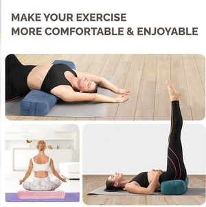 MEMAX Yoga Meditation Cushion, Bolster Pillow for Restorative Yoga