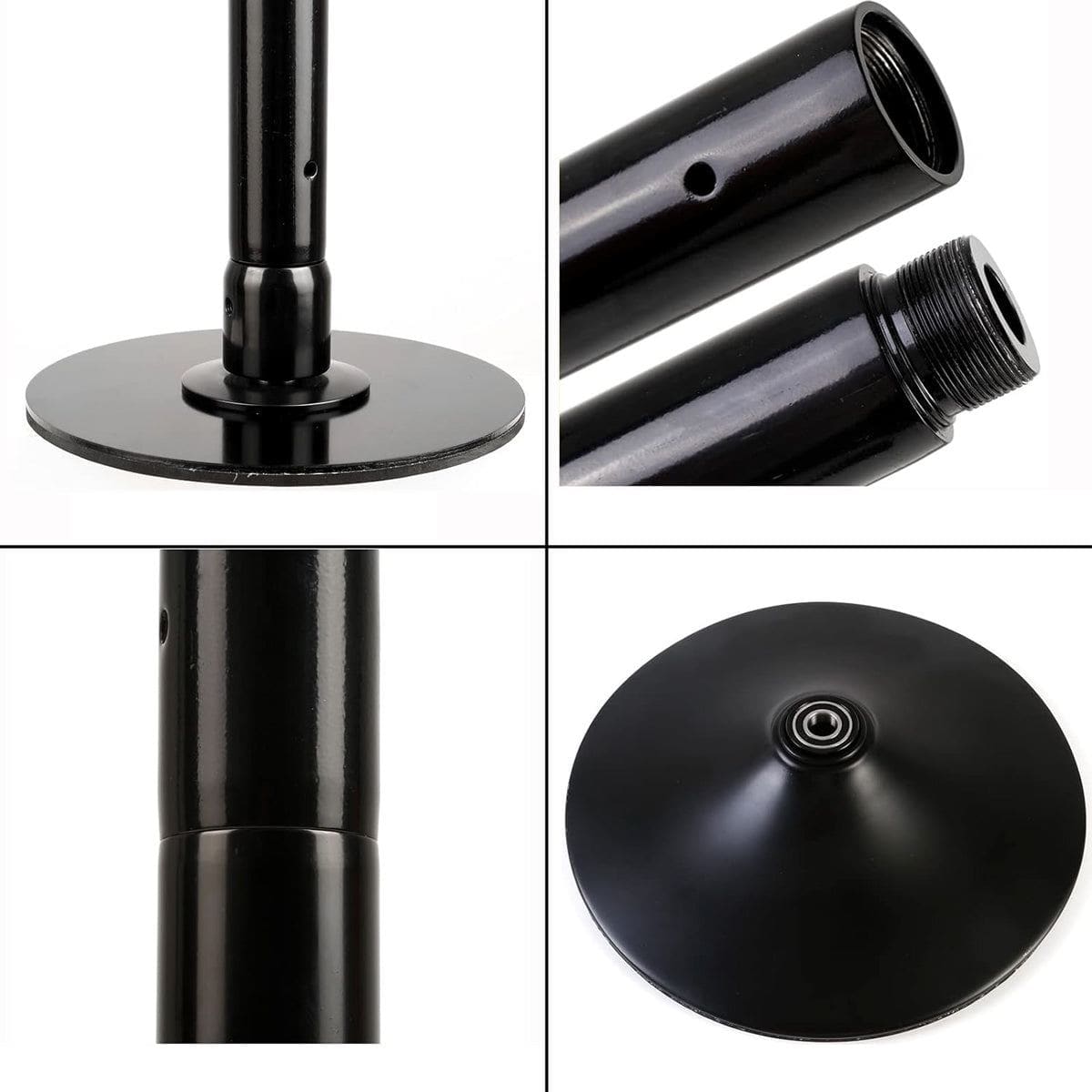 MEMAX Portable Dancing Pole - Static and Spinning - Black