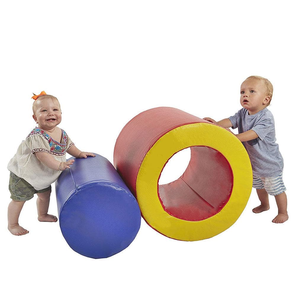 YOZZI Large Soft Play Foam Block Tumble n' Roll Barrels - 2 Piece