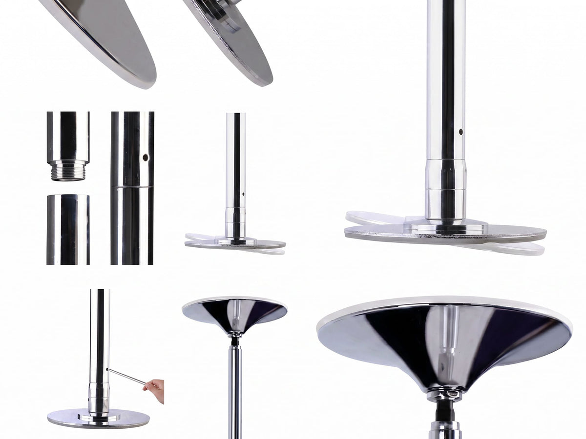 Gym Plus Portable Dancing Pole - Static and Spinning (Chrome) DANCINGPOLE
