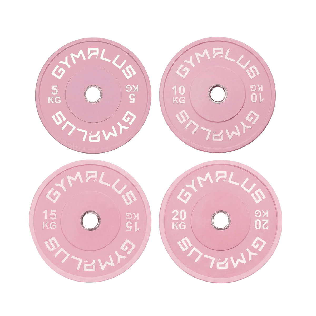 Pink Olympic Rubber Bumper Plates 5/10/15/20kg (Pairs)