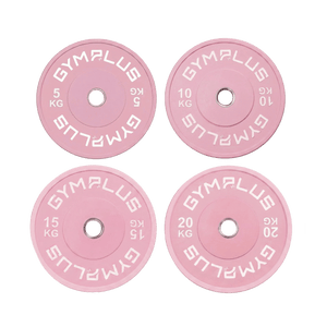 Pink Olympic Rubber Bumper Plates 5/10/15/20kg (Pairs)