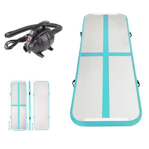 Gym Plus MEMAX Inflatable Gymnastics Air Track Mat AIRTRACK3MGREEN