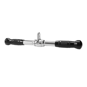 Rotating Straight Bar Cable Attachment with Rubber Grips