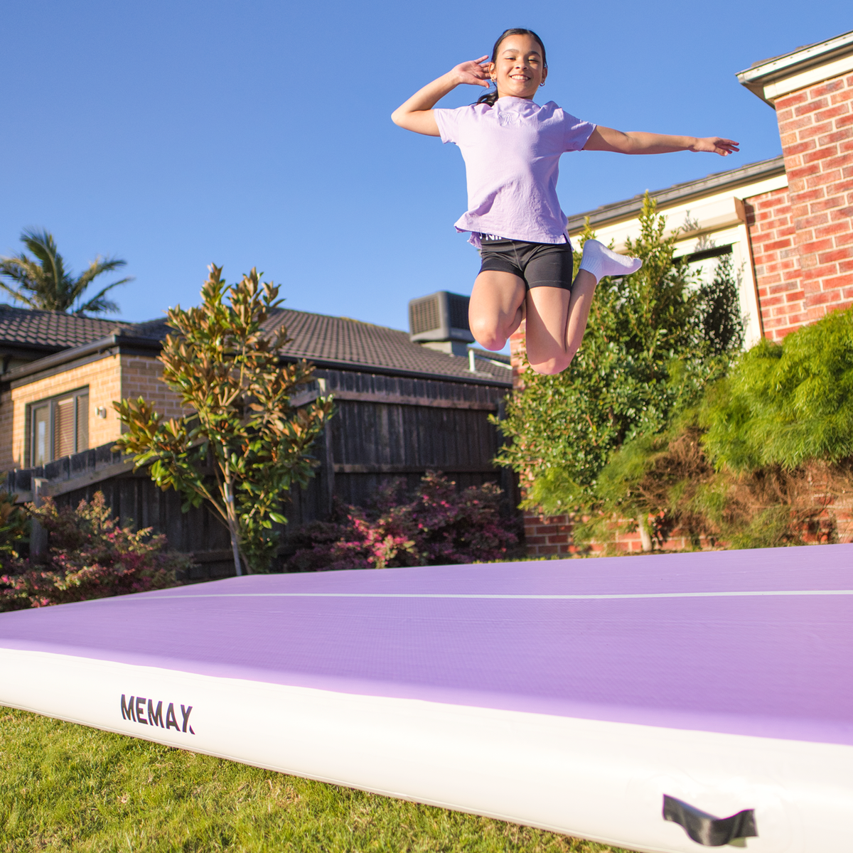 MEMAX Extra-Wide Inflatable Gym Mat - 2M Width