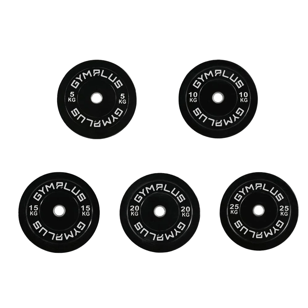 Black Olympic Rubber Bumper Weight Plates 5/10/15/20/25kg