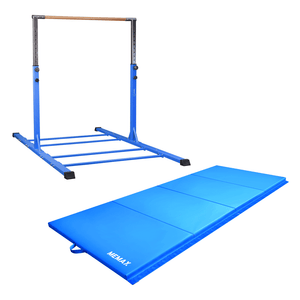 MEMAX Advanced Gymnastics Bar & Mat Set – Blue