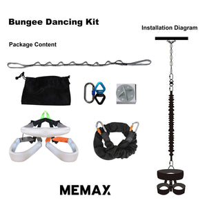 MEMAX Premium Version Bungee Fitness Set Gravity Yoga + Bungee Dance Professional Training Kit