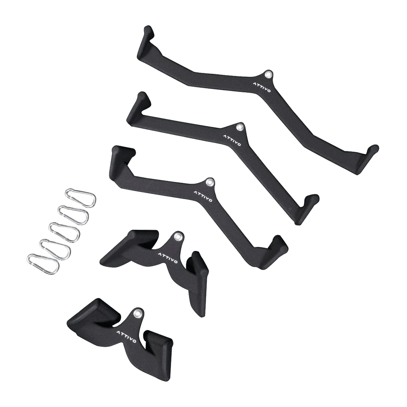 ATTIVO Gym Cable Machine Attachment Set - 5 Handles
