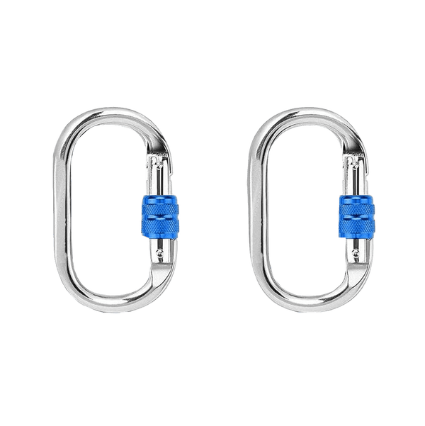 Gym Plus 2PC Large Carabiner Clips, Climbing Carabiner, Multipurpose for Aerial Yoga, Rigging, Ropes, Hammocks CARA01X2