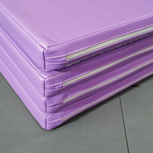 Large 3Mx1.2Mx5cm Folding Tumbling Mat Gymnastics Mat - Purple - 2024 Version 2.0