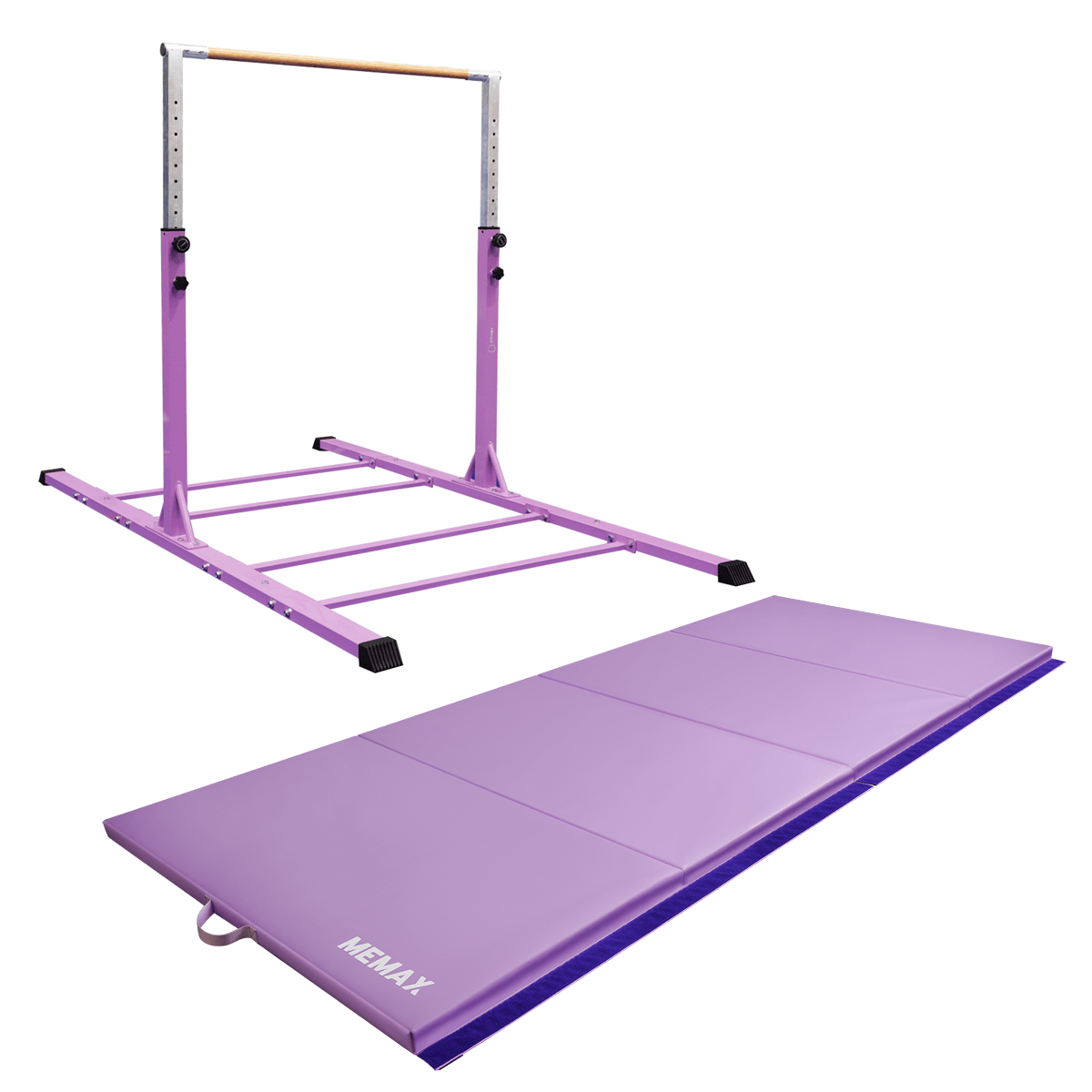 MEMAX Advanced Gymnastics Bar & Mat Set – Purple