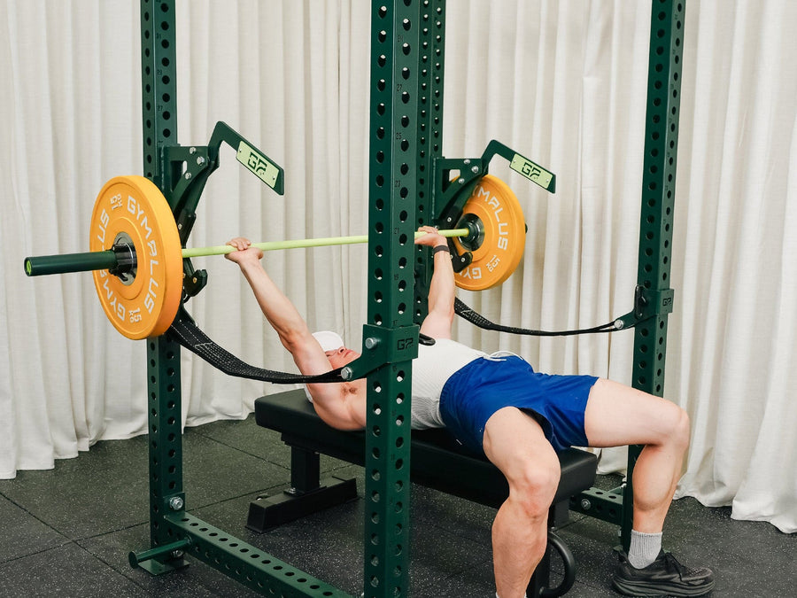Gym Plus Competition Flat Bench with Wide Pad Option