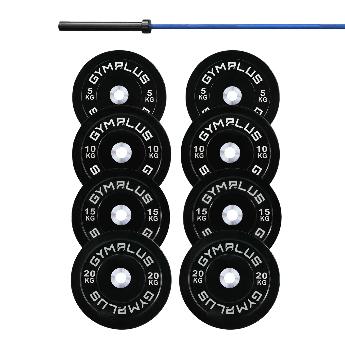 Cerakote Olympic Bar 20KG and Bumper Plates Set