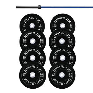 Cerakote Olympic Bar 20KG and Bumper Plates Set