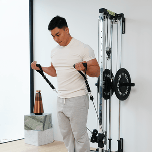 Wall Mount Cable Station with Dual Pulley System - Aluminium Pulley Wheels V2.0