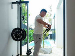 Wall Mount Cable Station with Dual Pulley System - Aluminium Pulley Wheels V2.0