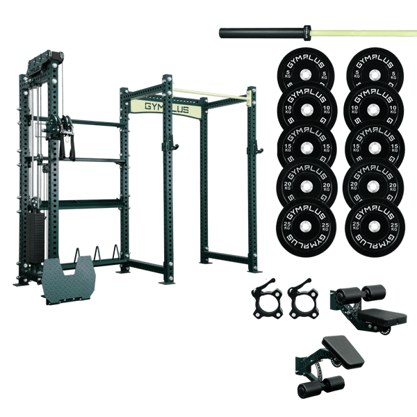 Gym Plus Evolve Extended Cable System with Storage Garage Gym Package EV-EXTCB-STOR-BLK-FULL