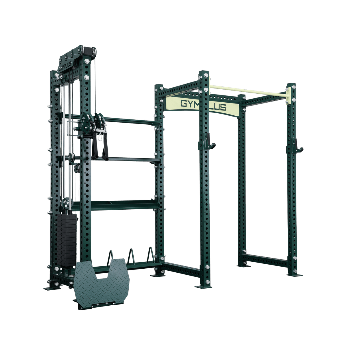Gym Plus Evolve Power Rack with Cable System and Extended Storage EV-W-CABLE-STOR