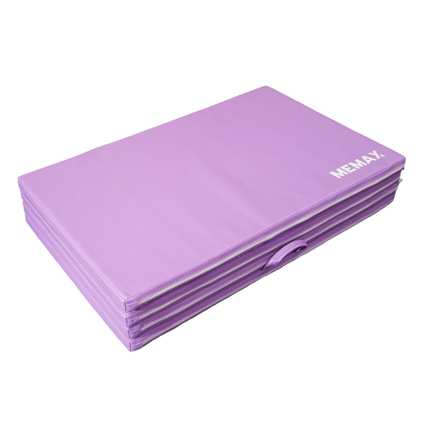 MEMAX Large 3Mx1.2Mx5cm Folding Tumbling Mat Gymnastics Mat - Purple - 2024 Version 2.0