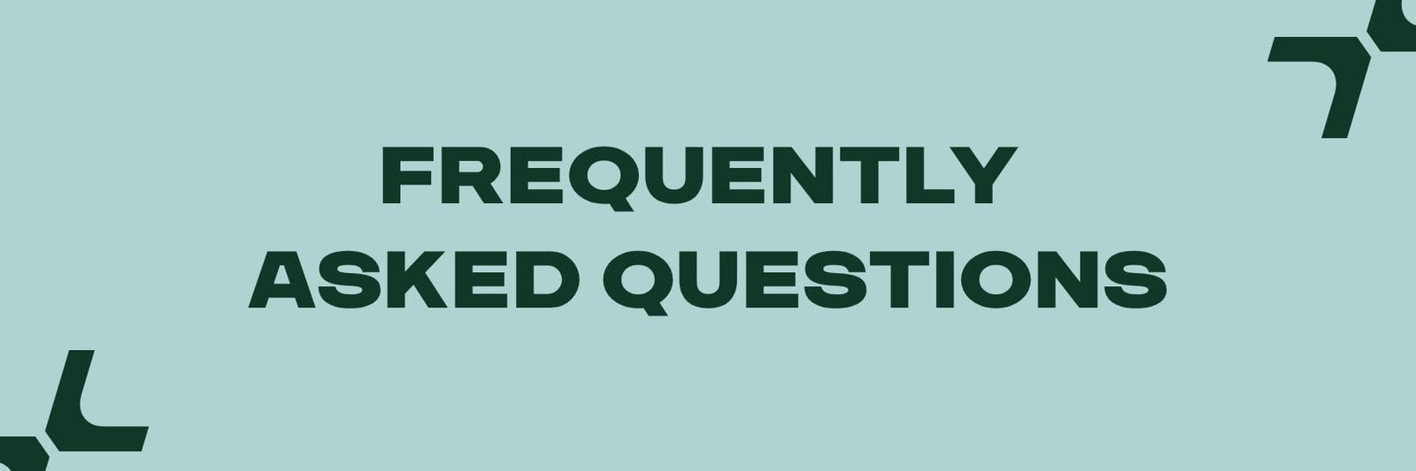 Text 'Frequently Asked Questions' on a light green background with a logo.