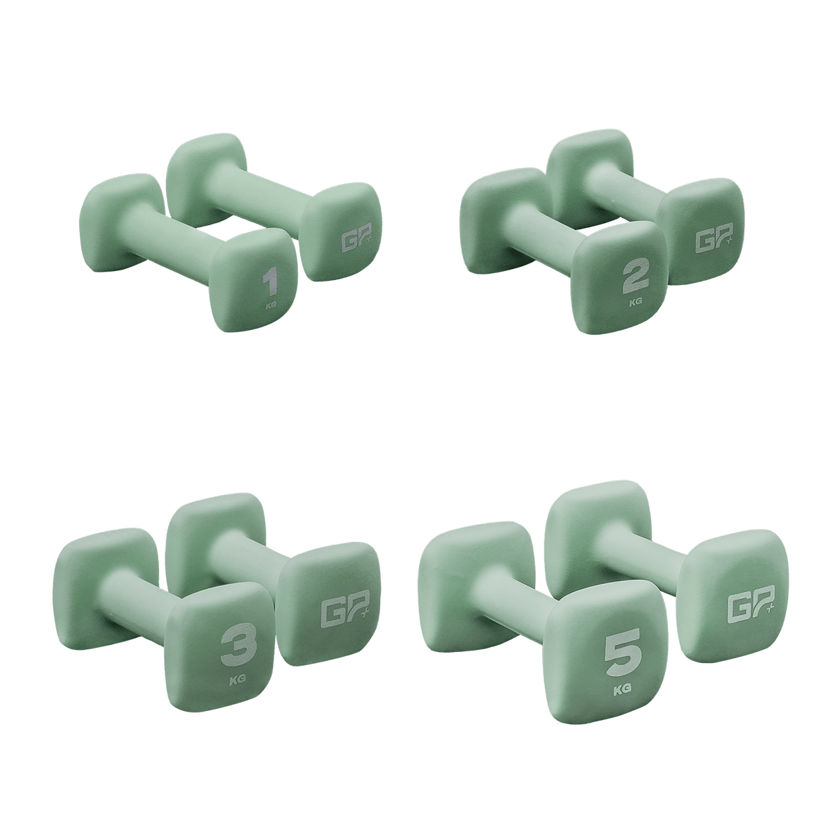 Gym Plus Neoprene Soft Dumbbell (1 - 5KG Pairs) DB-MT-FULL1235