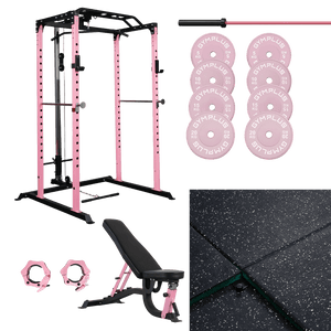 Pink Garage Gym Essentials Package – Complete Setup