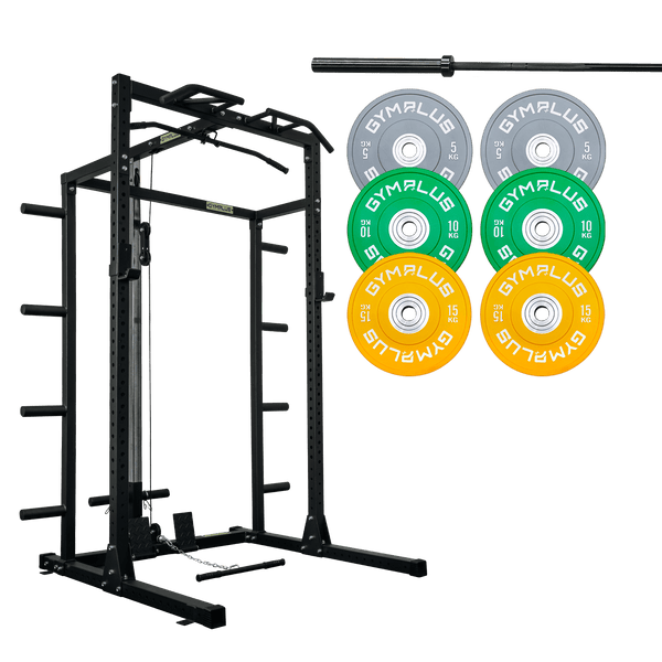 Gym Plus Half Power Rack Garage Gym Package - HR2300 Combo HR2300-CABLE-BUNDLE