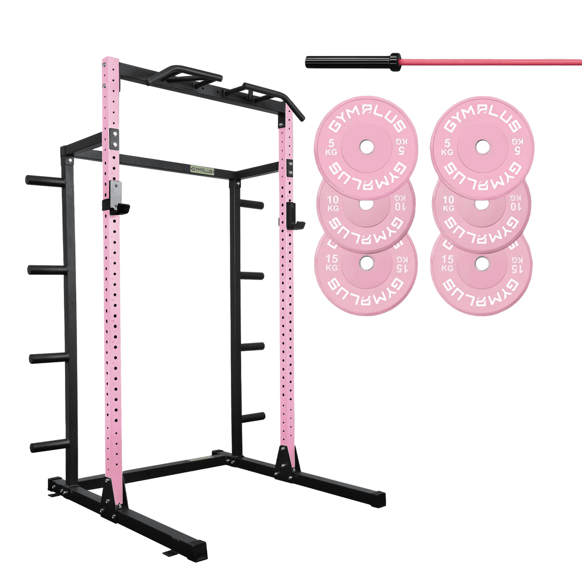 Half Power Rack Garage Gym Package - Pink