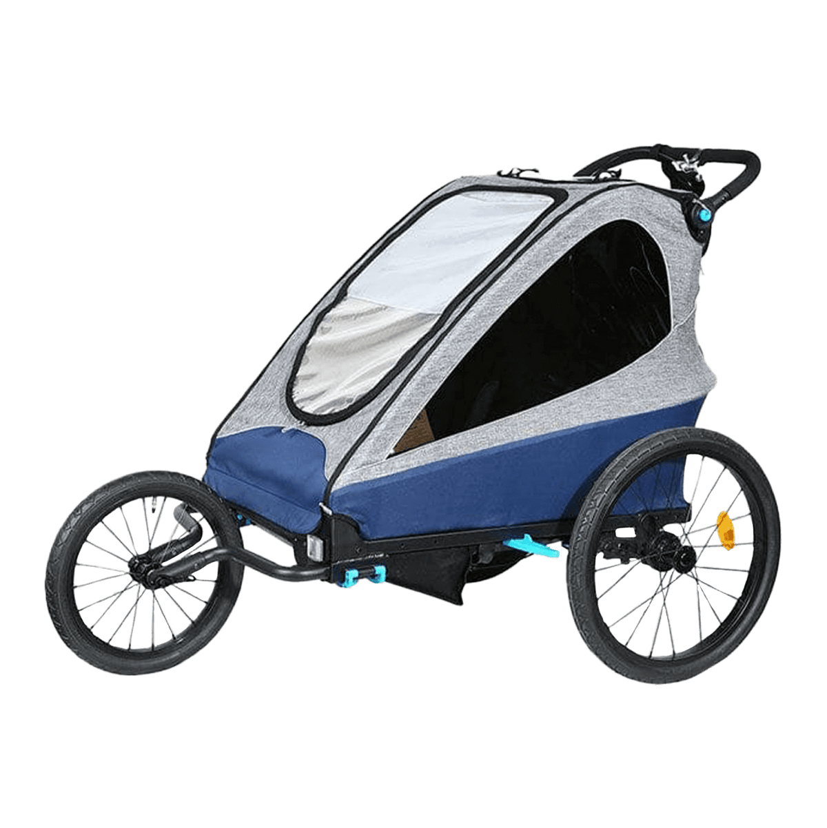 Deluxe Kids Bike Trailer 3 In 1 Foldable Jogger Stroller Transport Carrier V2.0