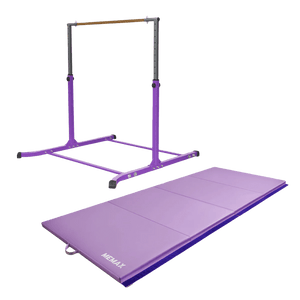 MEMAX Value Combo Gymnastic Junior Training Bar + Gym Mat (Purple)