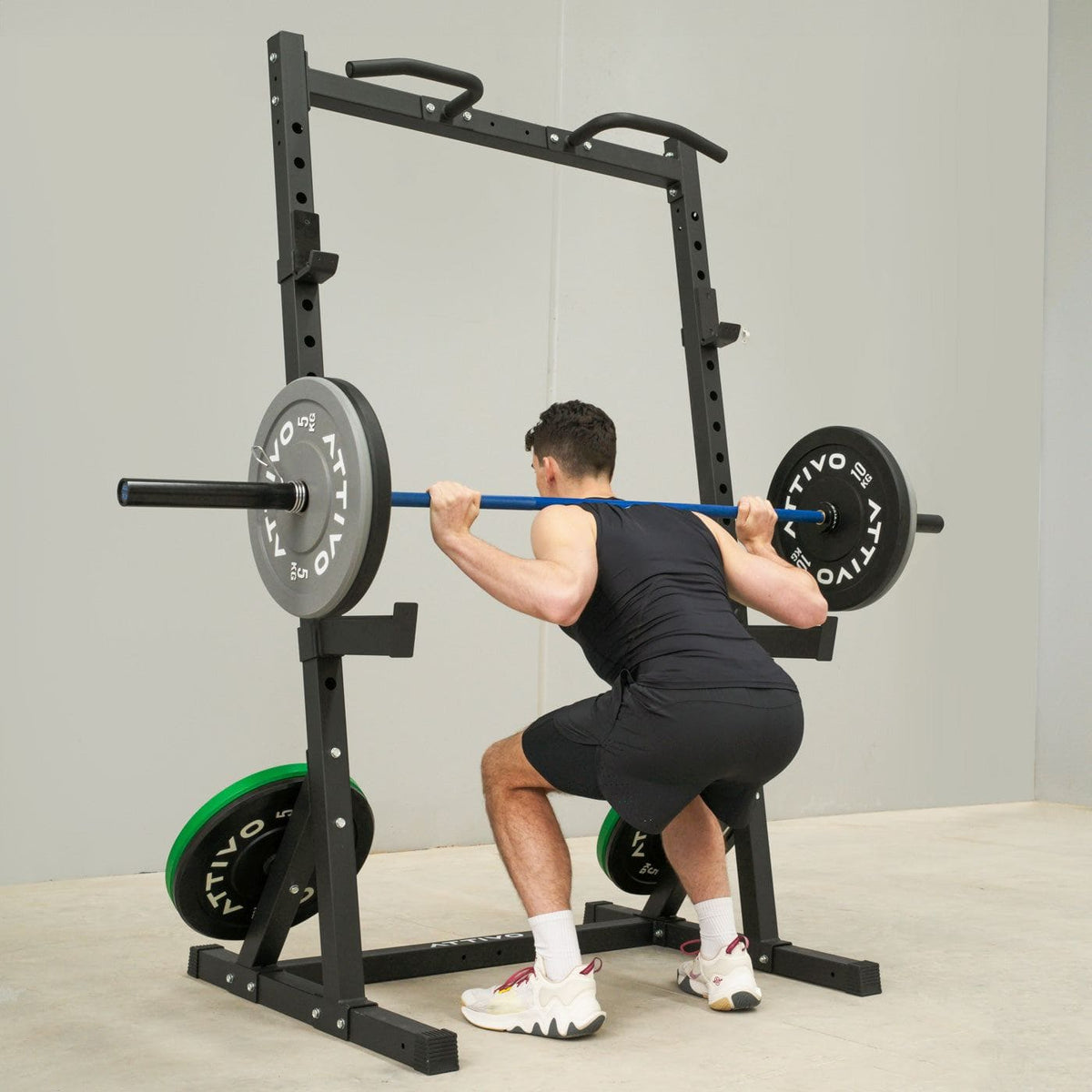 Cerakote Olympic Bar 20KG and Bumper Weight Plates Powerlifting Set