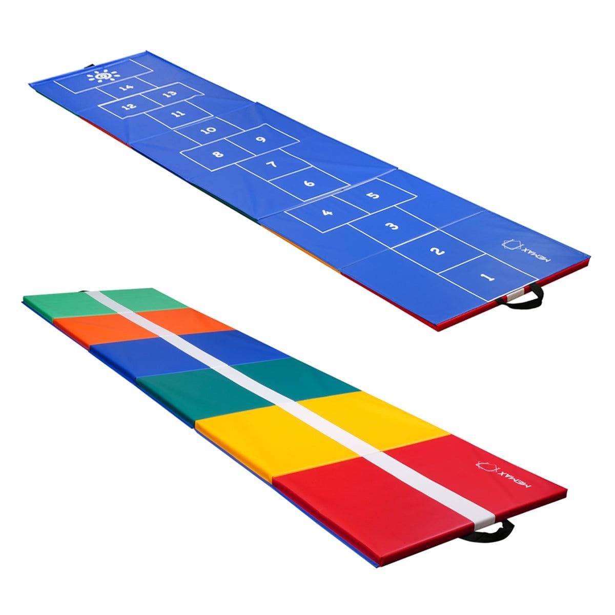 MEMAX Double-Sided Hopscotch and Tumbling Mat - 3.6M