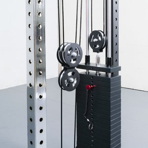 ATTIVO Wall Mount Cable Tower With Weight Stack - Aluminium Pulley Wheels