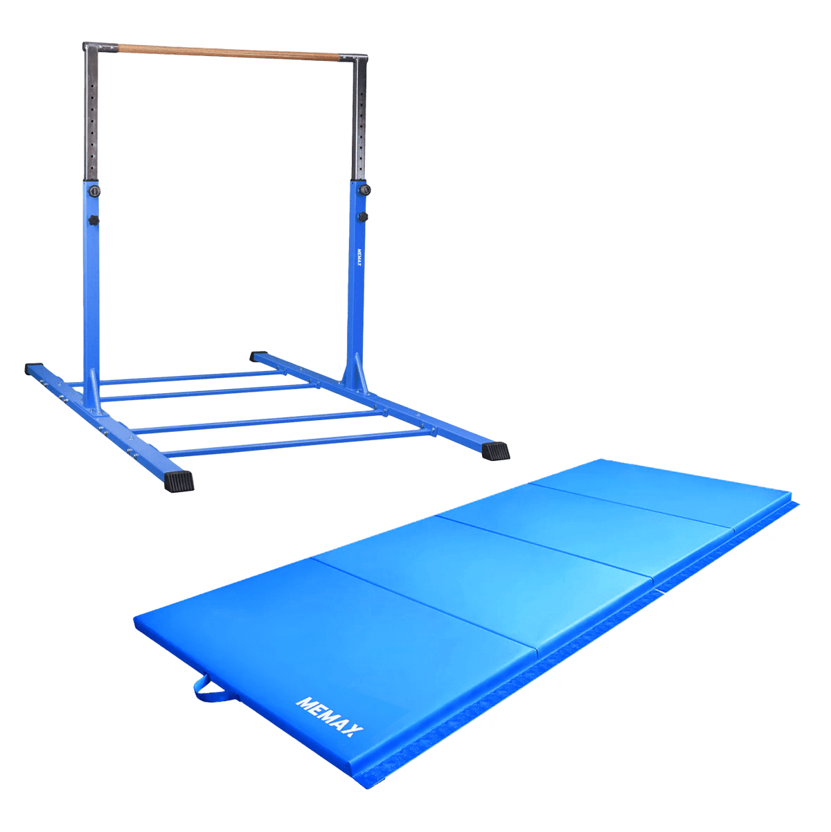 MEMAX Advanced Gymnastics Bar & Mat Set – Blue