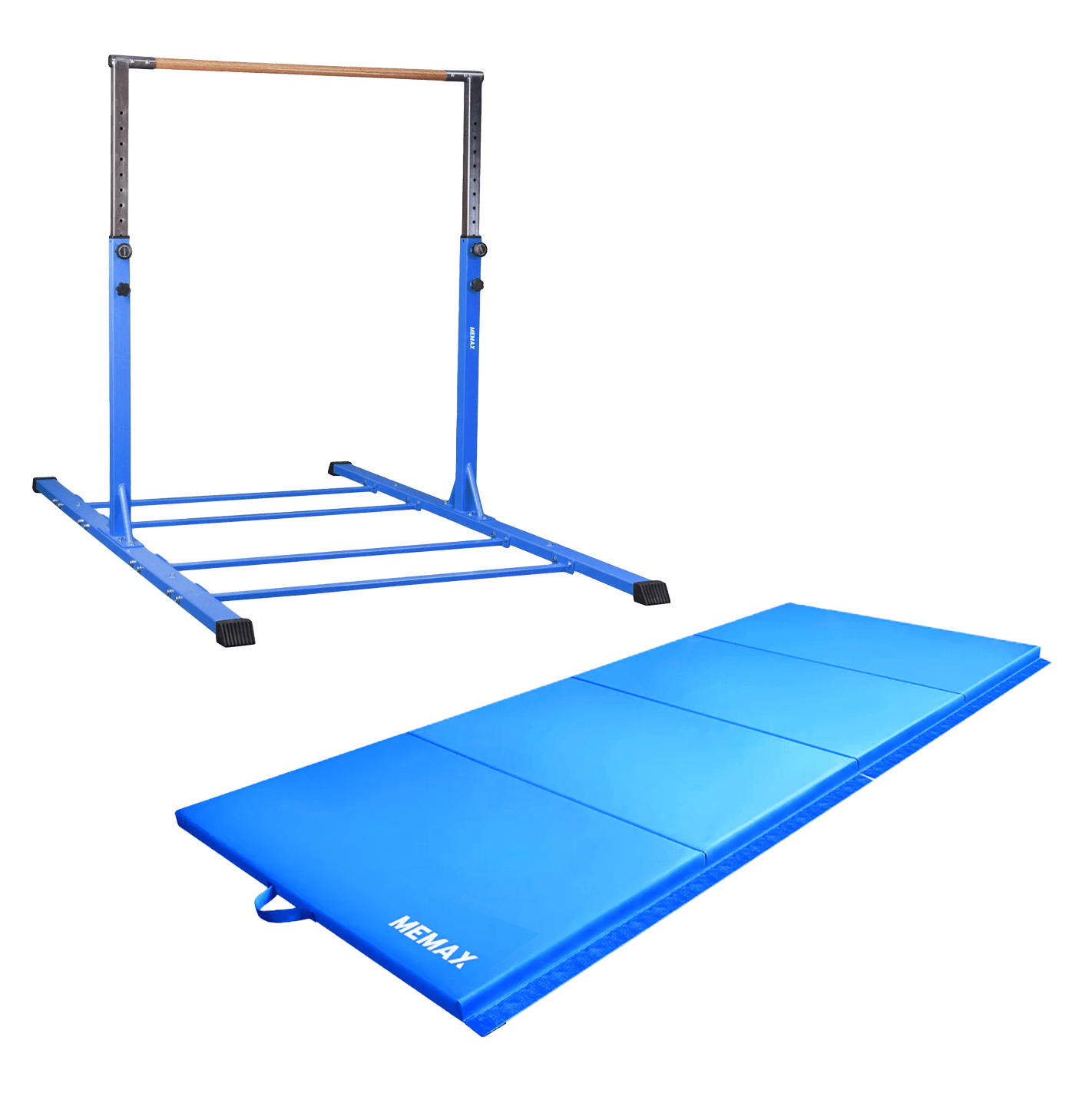 MEMAX Advanced Gymnastics Bar & Mat Set – Blue