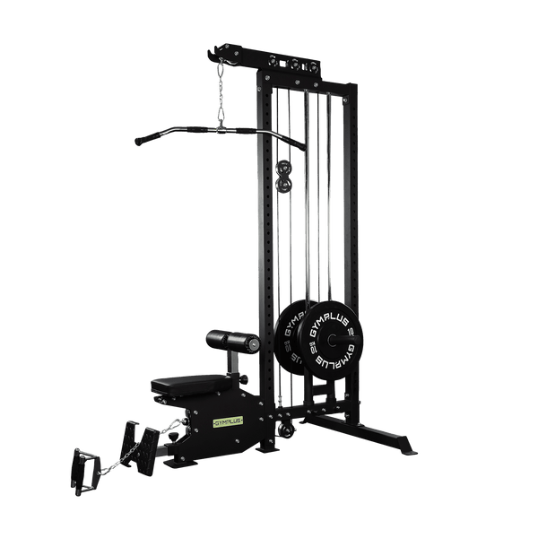 Gym Plus Lat Pulldown Low Row Machine with Aluminium Pulley Wheels - L4 Pro Series GP-LTD2002-A