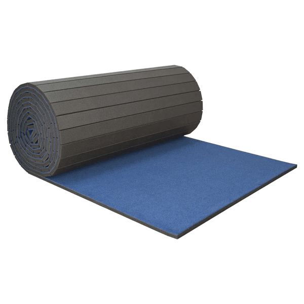 Gym Plus MEMAX Carpet Bonded Roll-Up Training Mat MATROLL-BLUE-6.45X1.83