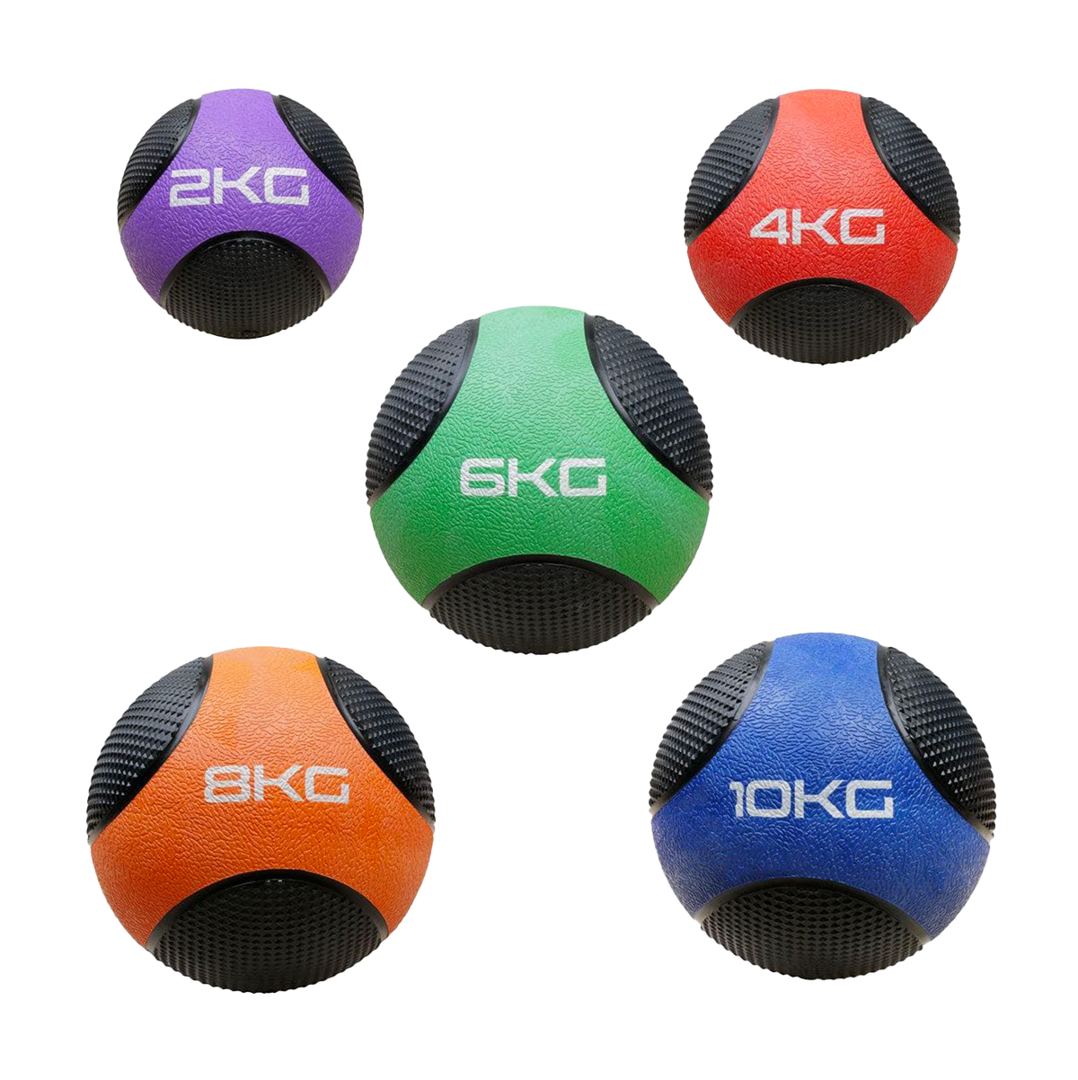 ATTIVO Rubber Medicine Ball Set of 5 Balls - 2kg 4kg 6kg 8kg 10kg