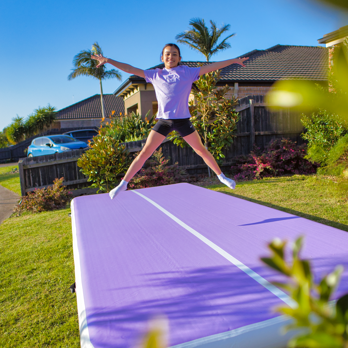 MEMAX Extra-Wide Inflatable Gym Mat - 2M Width