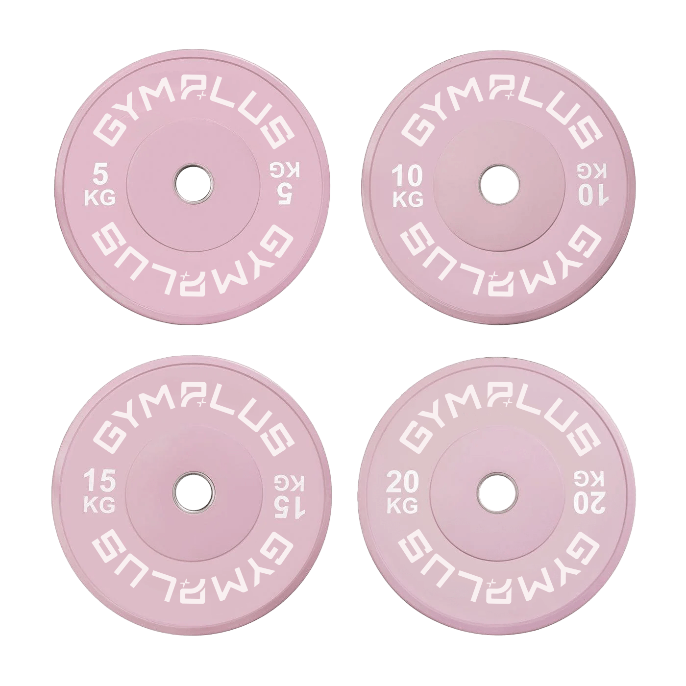 Pink Olympic Rubber Bumper Plates 5/10/15/20kg (Pairs)