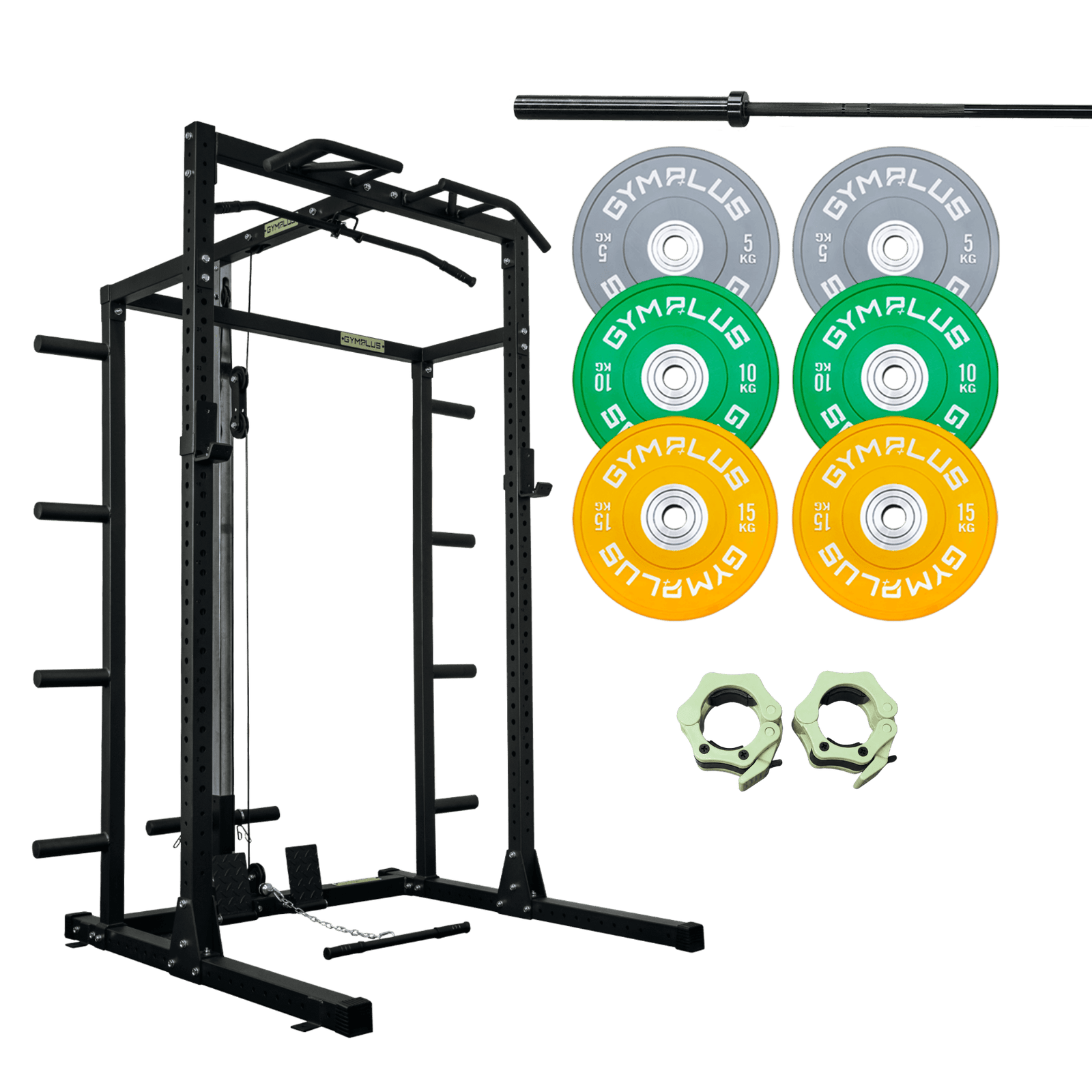 Gym Plus Half Power Rack Garage Gym Package - HR2300 Combo HR2300-CABLE-BUNDLE