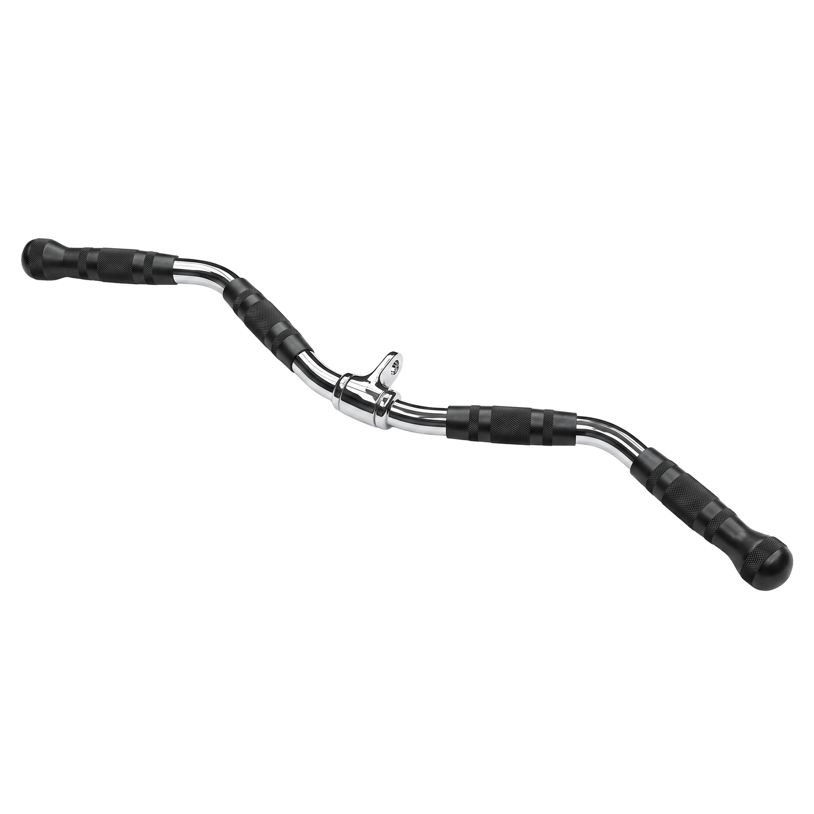 Gym Plus Revolving EZ Curl Bar Cable Attachment with Rubber Grips REV-CURL-BAR