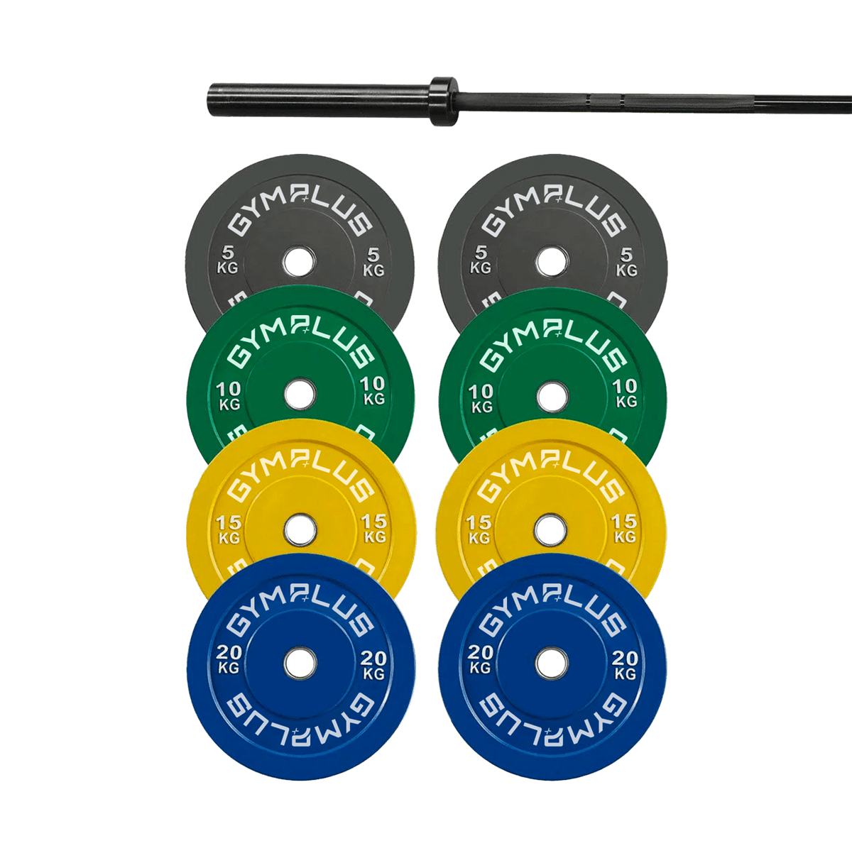 Remarkables Olympic Bar 15KG and Bumper Plates Set